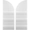 Ekena Millwork Americraft 6-Board (3 Batten) Wood Joined Board-n-Batten Shutters w/ Arch Top, ARW401BQ621X77WHH, PR ARW401BQ621X77WHH - alternate 1